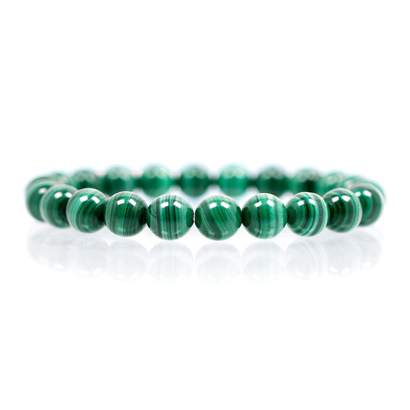 Malachite 8mm Bracelets Japanese Elastic String - สร้อยข้อมือ - เครื่องประดับพลอย หลากหลายสี