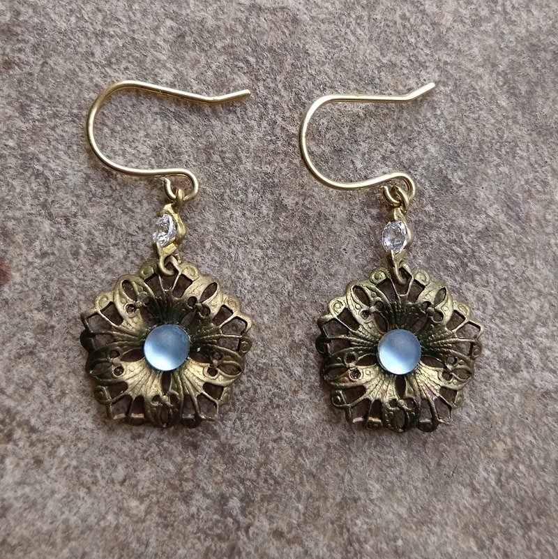 Shabby Chic Filigree Flower Drop Earrings - Earrings & Clip-ons - Other Metals 
