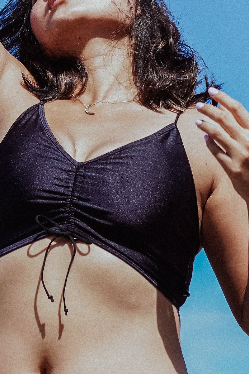 Sweaty Sweetie Hubba Bubba Top (with strap) - Cocoa - Women's Swimwear - Other Man-Made Fibers 