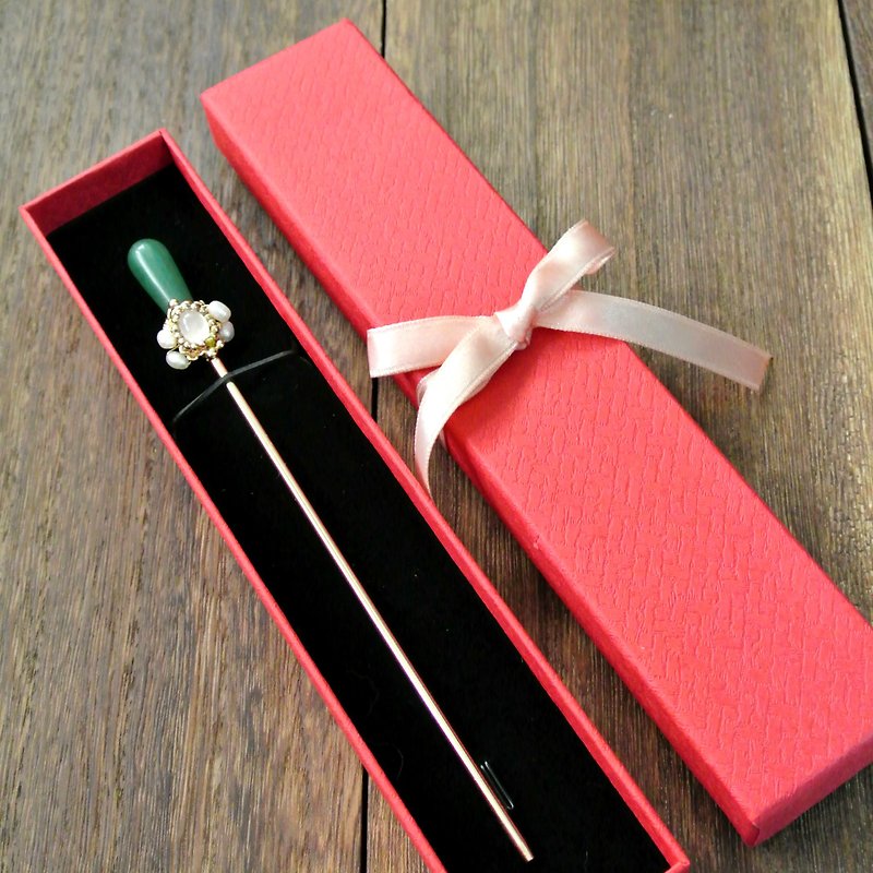 Single hairpin gift box (red elegant style) - Storage & Gift Boxes - Paper Red