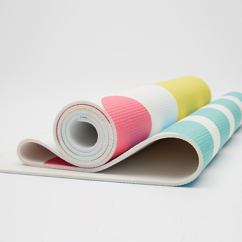 DOUX - Macaron Dazzling Yoga Mat (6mm) - Bonheur - Yoga Mats - Plastic Multicolor