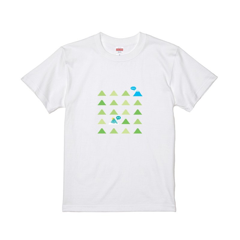 【富士山】【Fuji】好山好友T恤 - 富士山和阿里山 - 帽T/大學T - 棉．麻 白色