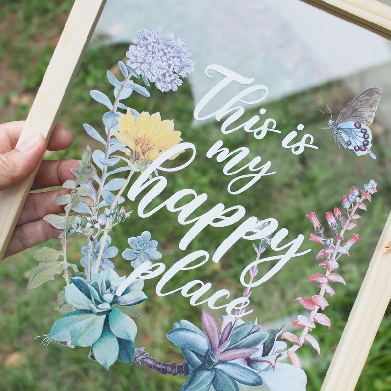 Blooming Happiness - Picture Frames - Wood Multicolor