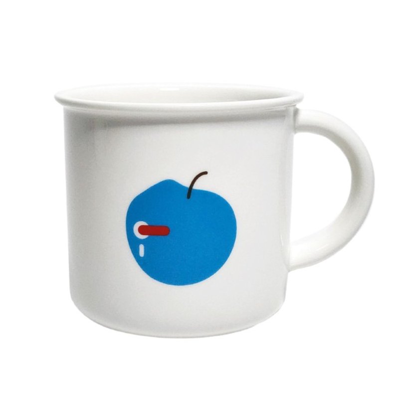Apple & Key Mug_400ml - 咖啡杯/馬克杯 - 瓷 白色