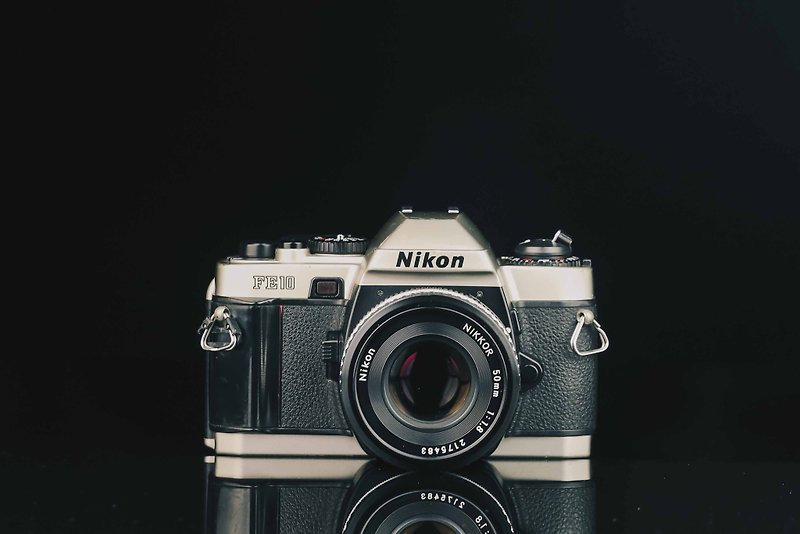 Nikon FE10+NIKKOR 50mm F=1.8 #1309 #135 film camera - Cameras - Other Metals Black