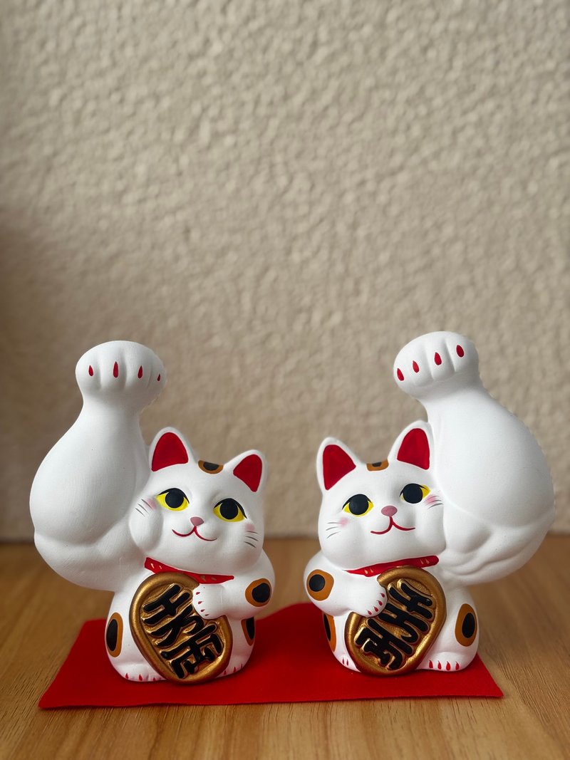 龍虎作 | 大隻小判招財貓 大 白色 - 擺飾/家飾品 - 陶 