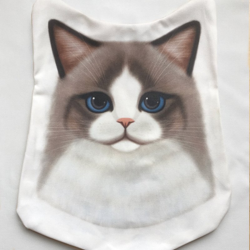Ragdoll Cat Pillow - Pillows & Cushions - Cotton & Hemp Silver