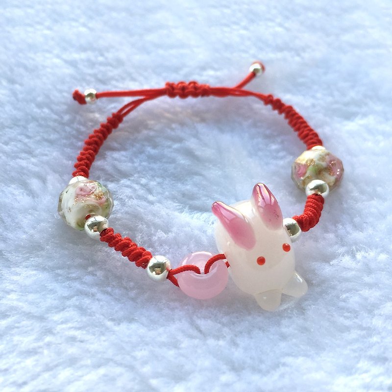 Cute Rabbit Fortune Relationship Bracelet | Love Bracelet | Rabbit Bracelet - สร้อยข้อมือ - แก้ว 