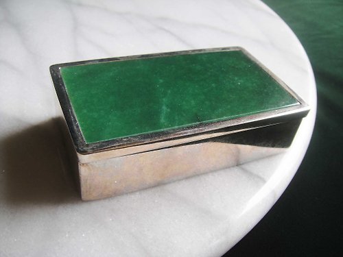 老時光OLD-TIME Vintage & Classic & Deco 【老時光 OLD-TIME】早期二手厚重金屬鍍銀珠寶盒