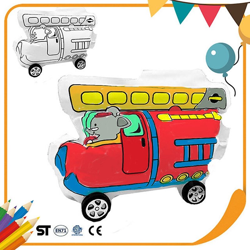 JB Design Painted Balloon - Fire Truck - Kids' Toys - Other Materials 