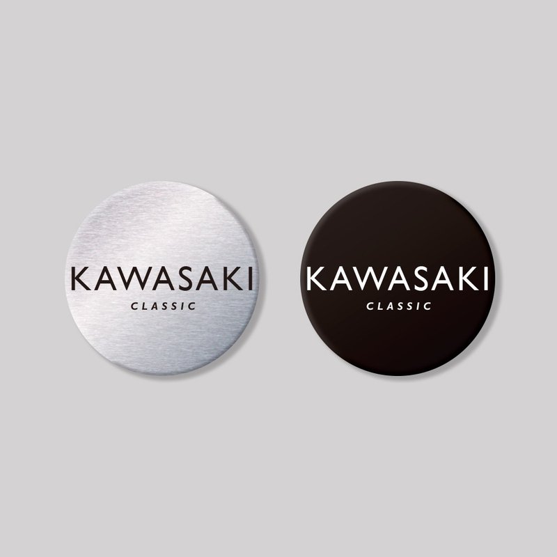 KAWASAKI/CLASIC/round/aluminum plaque SunBrotherSun Brothers - สติกเกอร์ - อลูมิเนียมอัลลอยด์ 