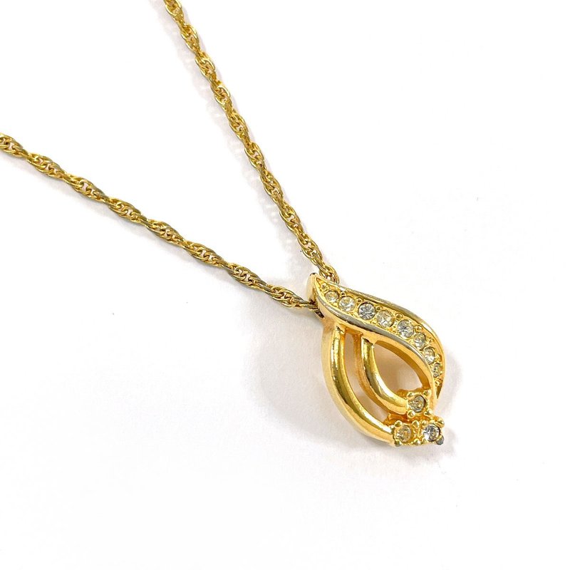 【日本直送 中古美品】クリスチャンディオール Christian Dior ネックレス GP/ラインストーン ゴールド - 項鍊 - 其他材質 金色