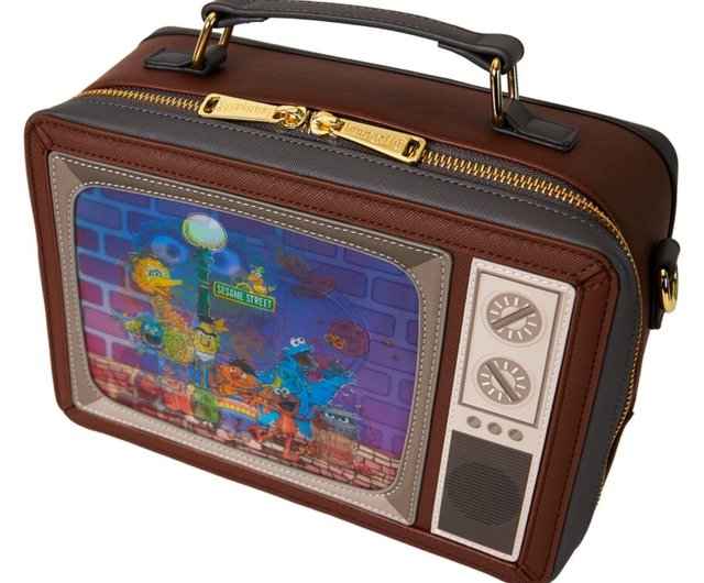 ラウンジフライ loungefly セサミストリート ショルダーバッグ ラウンジフライ セサミストリート 3D レトロ TV クロスボディ