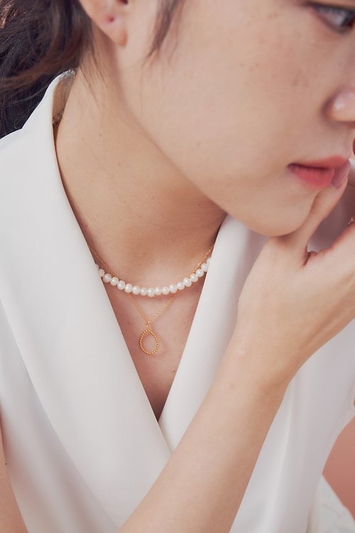 A.pearl 水晶純銀輕珠寶 美好純銀禮盒組/項鍊/耳環/輕珠寶