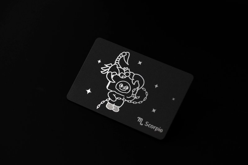 [Constellation Series] Scorpio Card (Free Keychain) - แกดเจ็ต - พลาสติก สีดำ