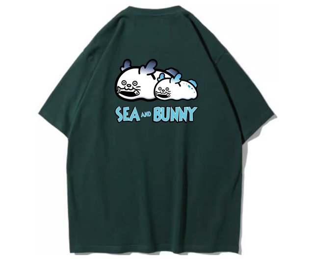 ★KIRSH★ Fishing Witty Bunny Graphic Loose Fit T-Shirt Whit FISHING WITTY BUNNY GRAPHIC LOOSE FIT T-SHIRT [WHITE