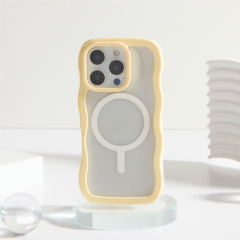雲朵波波MagSafe iPhone手機殼-晨光黃 - 手機殼/手機套 - 塑膠 黃色