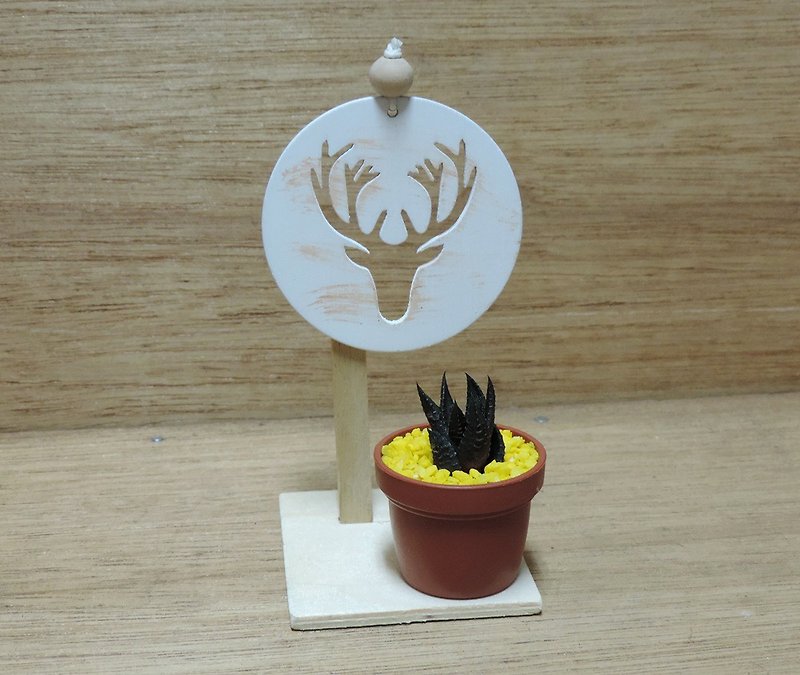 European style fantasy elk succulent potted plant - Plants - Other Materials 