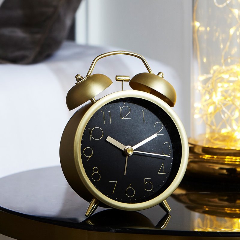 Bencross Original Heart Original-Round Quartz Alarm Clock-Gold Brushed - กล่องเก็บของ - โลหะ 