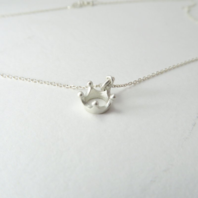 Mini Crown-Sterling Silver Necklace - Necklaces - Sterling Silver 