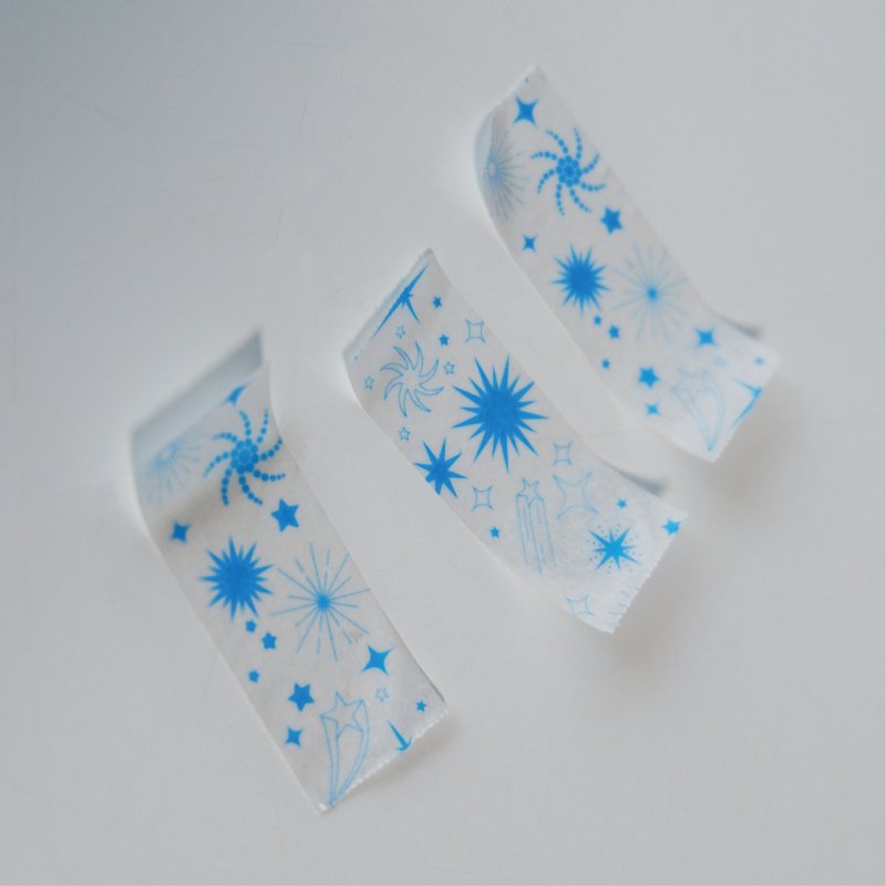 My Own Stars Masking Tape - 紙膠帶/和紙/PET - 紙 藍色