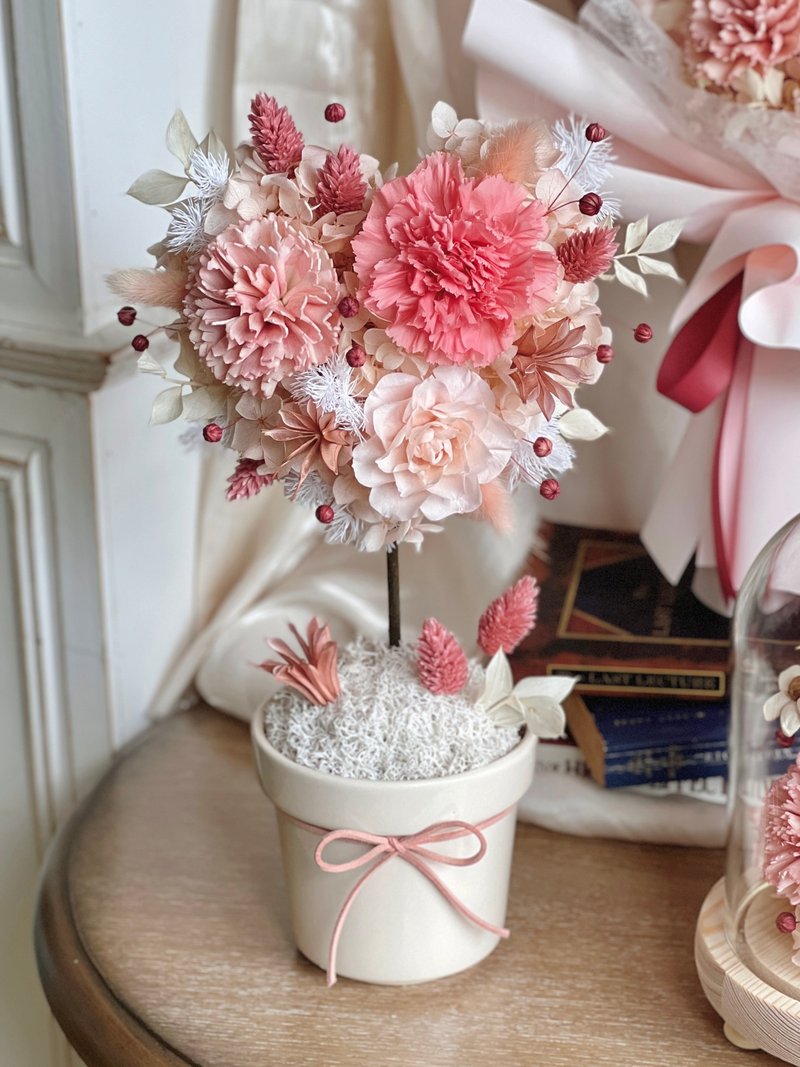 【手作課程】母親節限定•愛心永生康乃馨花球樹 - 植栽/花藝 - 植物．花 
