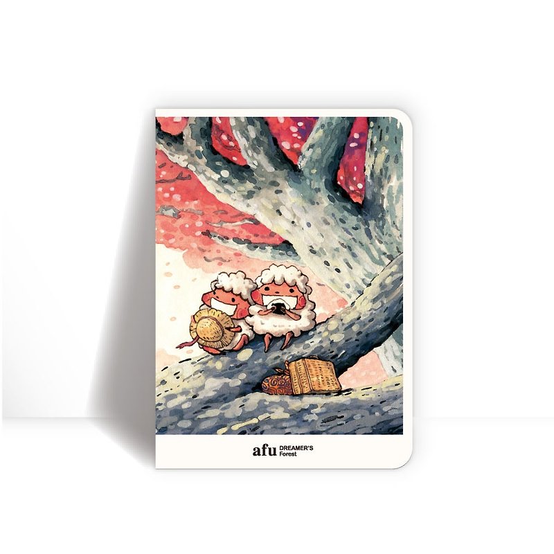 afu notebook-plaid / smile cherry blossom - สมุดบันทึก/สมุดปฏิทิน - กระดาษ สึชมพู