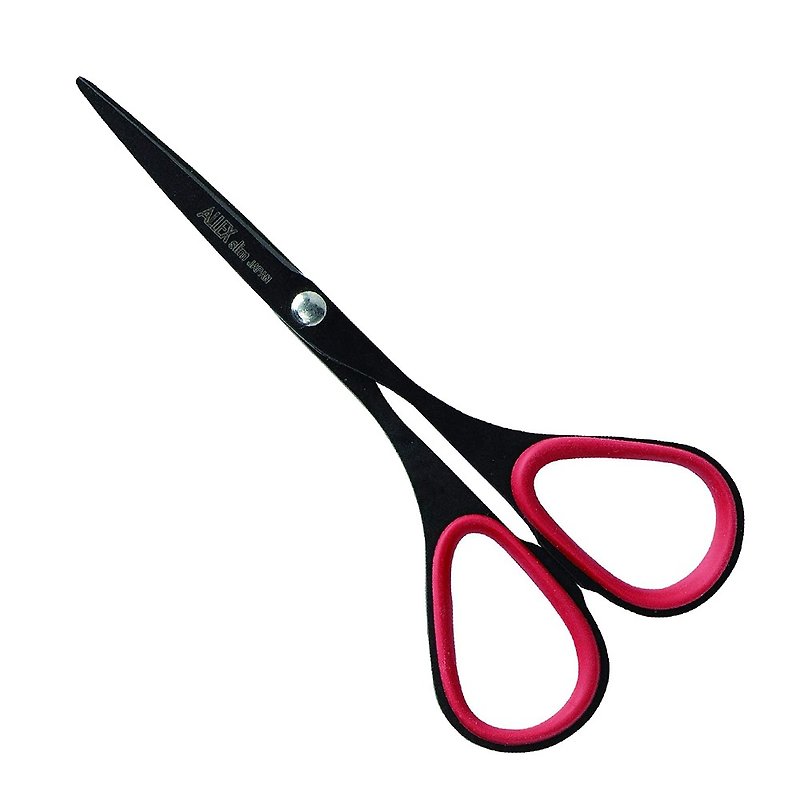 Lin Blade Slim Scissors (Mini) 100-Non-stick Red - กรรไกร - สแตนเลส สีแดง