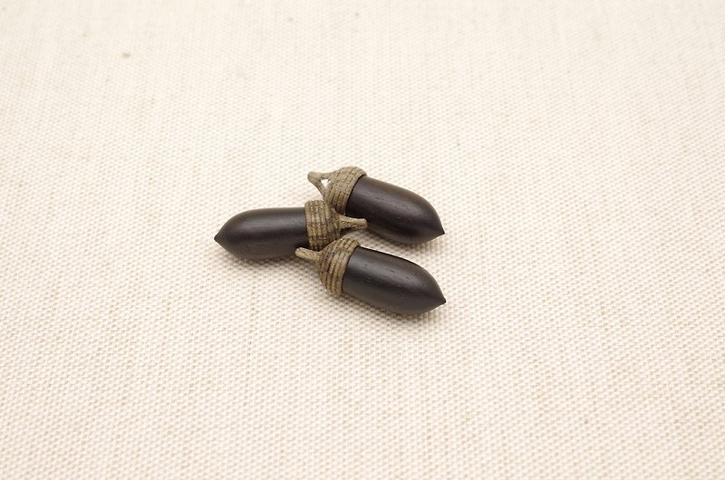 Free shipping campaign | B'-1 Ebony & Jindai  - Wooden acorn - อื่นๆ - ไม้ สีดำ