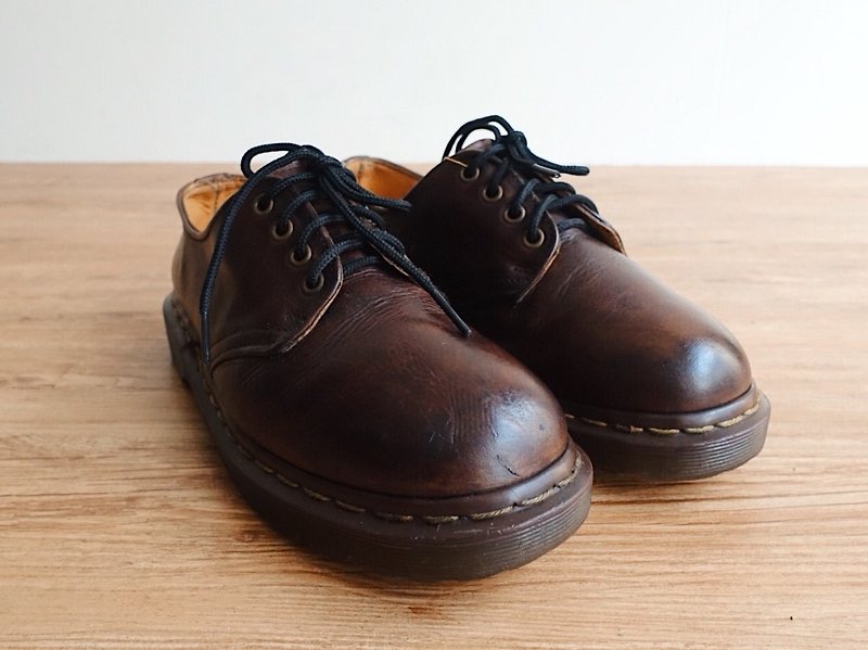 Vintage Shoes / Dr.Martens Martin / Leather shoes no.22 - รองเท้าหนังผู้ชาย - หนังแท้ สีนำ้ตาล