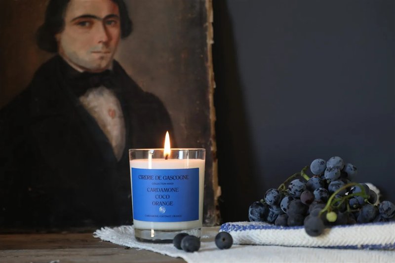 Cirerie de Gascogne Scented Candle - Cardamom-Coconut-Orange 180g - Candles & Candle Holders - Paper Blue