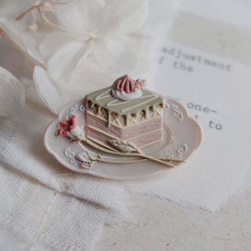 Facula Cake Afternoon Tea Original Design 3D Embossed Wax Stamp Handbook Wedding Invitation - ตราปั๊ม/สแตมป์/หมึก - ทองแดงทองเหลือง 