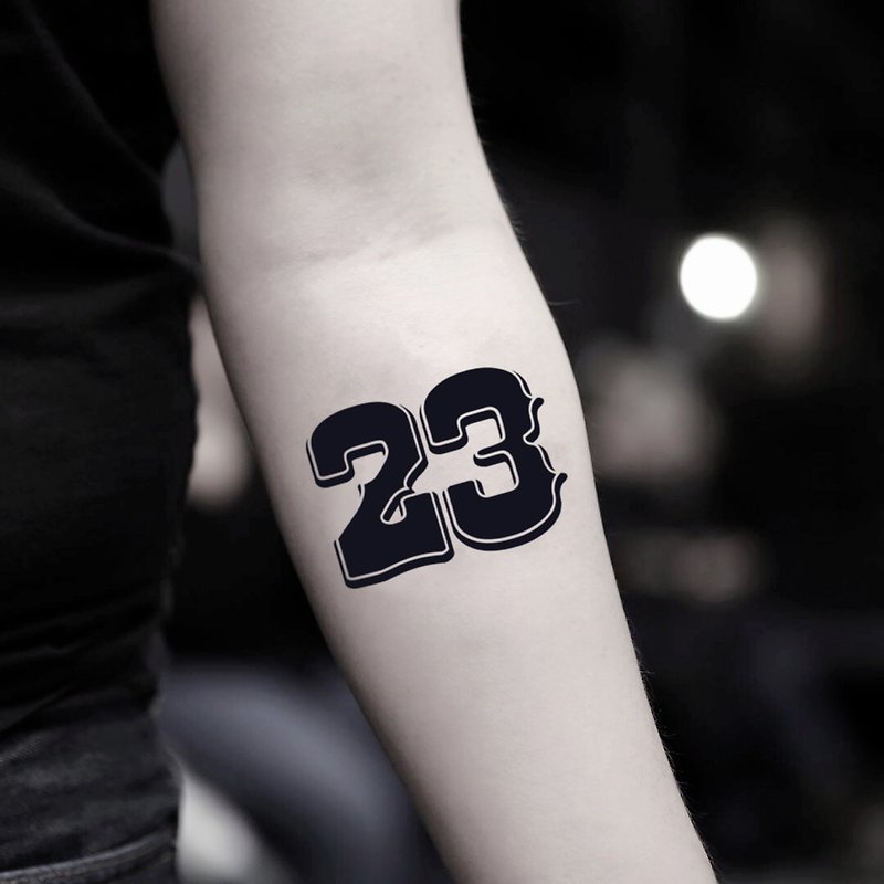23 Temporary Fake Tattoo Sticker (Set of 2) - OhMyTat - สติ๊กเกอร์แทททู - กระดาษ สีดำ