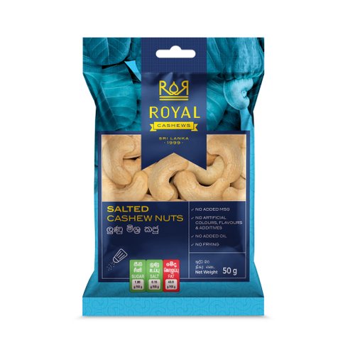 Royal Cashews - 皇家錫蘭腰果(香港) 鹽味珍寶腰果50克