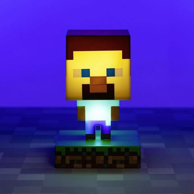 【Paladone UK】 Minecraft Steve Bar Shape Lamp Night Light ICON Series - Lighting - Plastic 