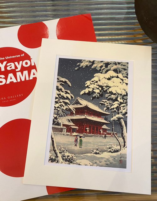 本店獨立印製土屋光逸浮世繪版畫- 増上寺の雪精美插畫酷鴞藝術