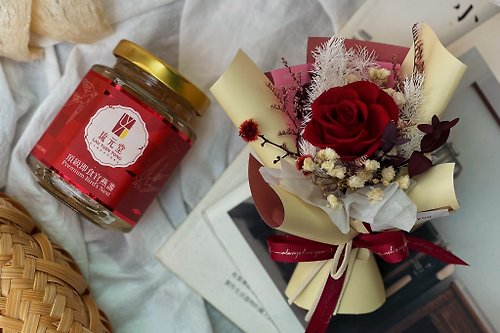 新加坡琉元堂 【七夕情人節限定】永恆之愛玫瑰花束與頂級即食官燕盞1入禮盒