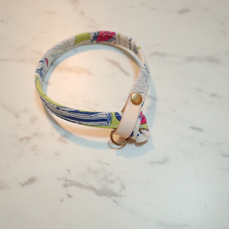 Cat collars, Happy green forest_CCJ090461 - Collars & Leashes - Cotton & Hemp 