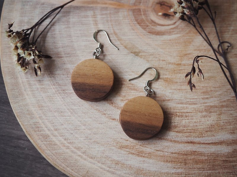 Handmade Walnut Earrings - Sea Level - Earrings & Clip-ons - Wood 