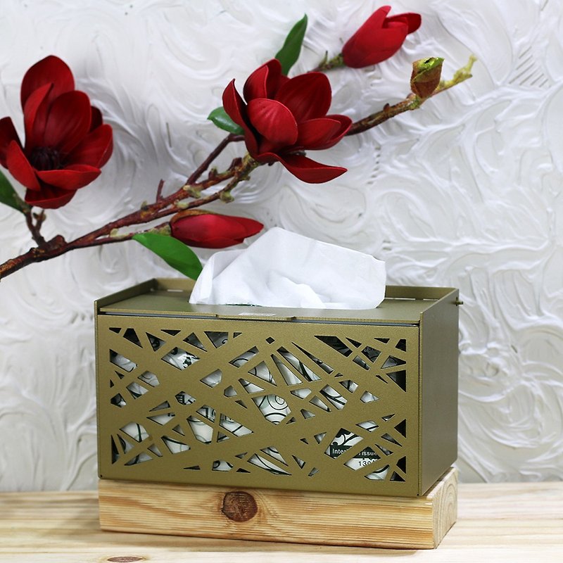 [] OPUS east side nest together metalworking - metal craft tissue box (gold bronze) / Hotel restaurant decoration design inn / texture furnishings / home decor / wedding gift / gifts into the house TI-br06 (G) - Items for Display - Other Metals Gold