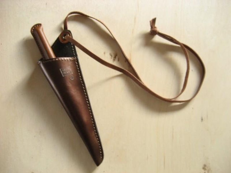 Pendre-pen Pandorupen Metallic Brown - Pencil Cases - Genuine Leather Brown