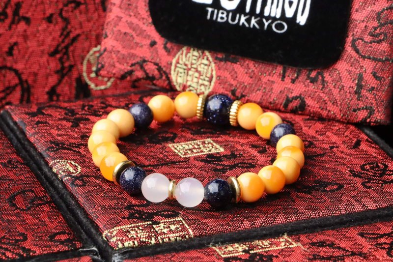 Taiwan TIBUKKYO | Natural Yellow Myanmar Topaz Beaded Bracelet 8mm Stone Jewelry - สร้อยข้อมือ - หยก 