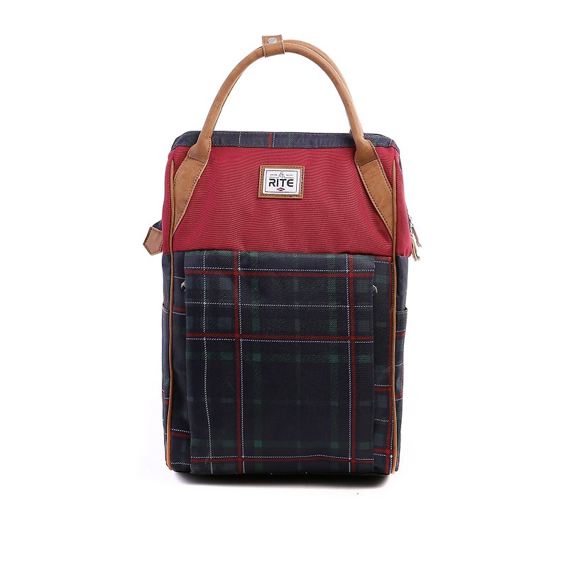 RITE- Urban  漫遊包(L)直款 - 棗紅/綠 - 側背包/斜背包 - 防水材質 多色