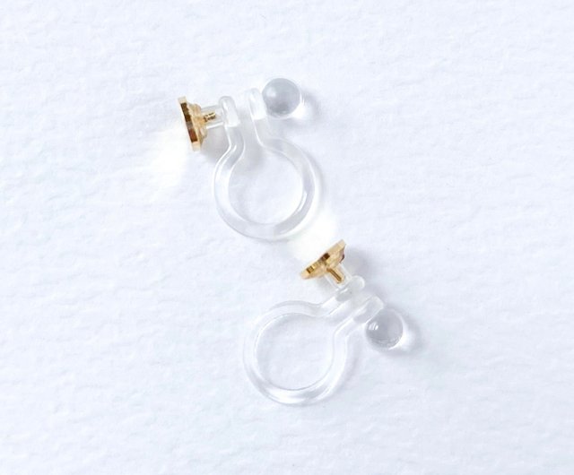 本物の花│ホワイトデイジーピアス【デイジーのサンシャイン