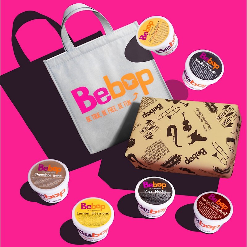[Bebop] Ice Cream 3.5oz 6pcs [Alcoholic] Free Cold Bag for Experience Group - Ice Cream & Popsicles - Fresh Ingredients Multicolor