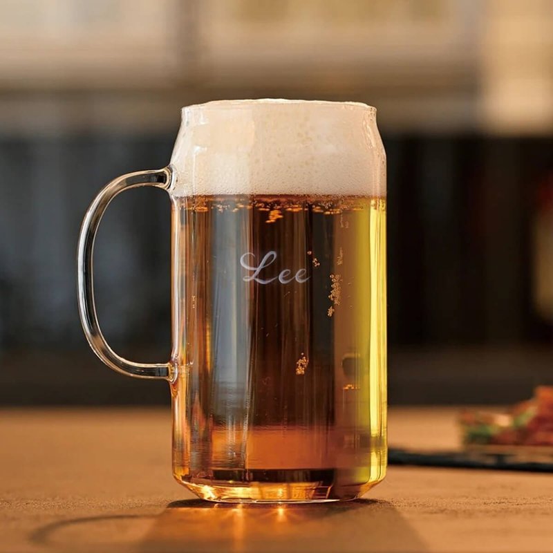 450cc Japanese HARIO canned glass beer mug made in Japan - แก้วไวน์ - แก้ว สีใส