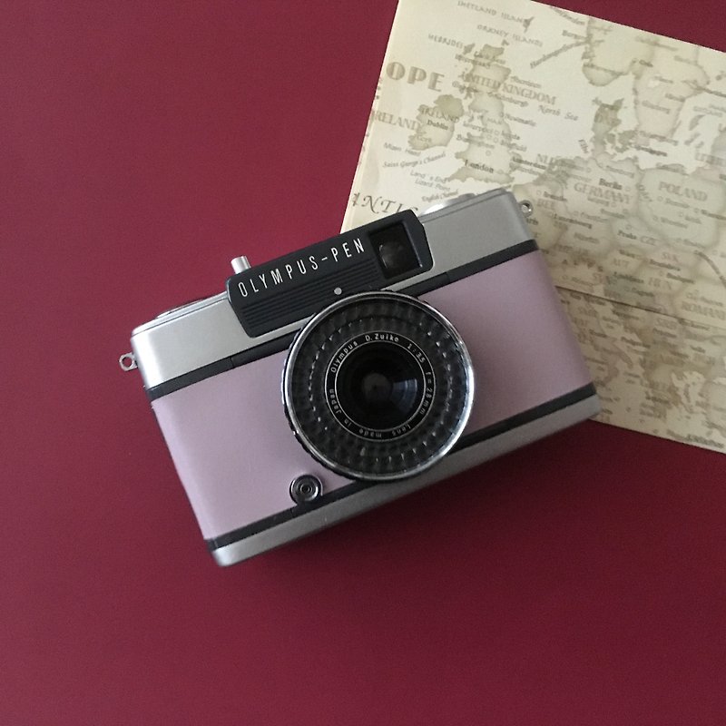 Restored & Tested - Fully Functional | Olympus PEN EE-2 Film Camera | Lilac - Cameras - Other Metals Pink