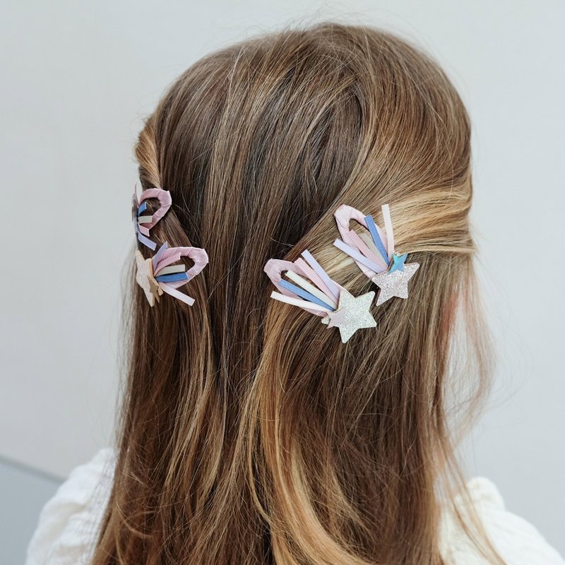 英國Mimi & Lula_AW25_夢幻王國_星星流星滴答夾4入 - 髮夾/髮圈 - 聚酯纖維 