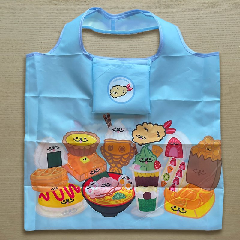 Foodie Pals Blue Reusable Bag - Handbags & Totes - Waterproof Material 