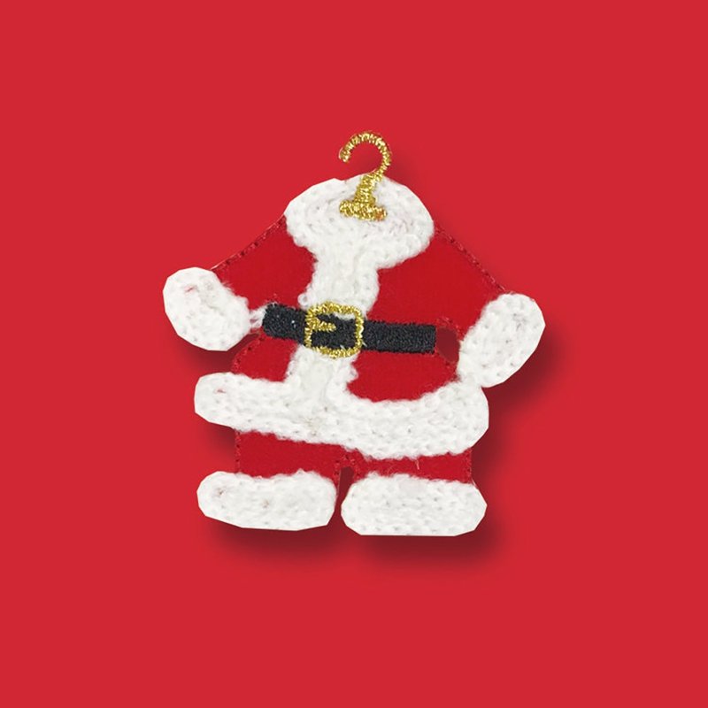 [Christmas Gift] Embroidered Cloth Patch for Santa Claus Clothes - เข็มกลัด/พิน - งานปัก หลากหลายสี